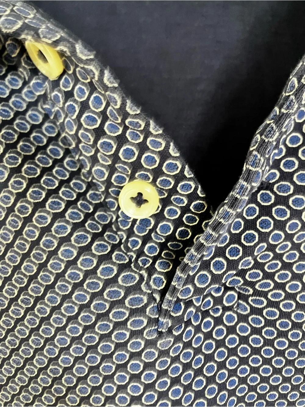 Ralph Lauren Men's Navy Micro-Pattern Polo